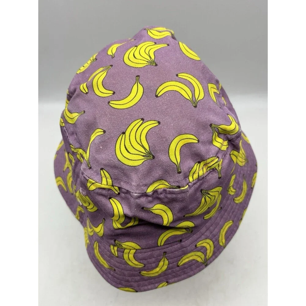 Empyre Purple Banana All Over Print Bucket Hat 100% Cotton Skate Streetwear